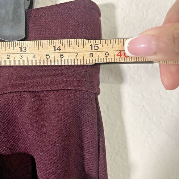 NWT Talbots Pant Wide Leg Maroon Burgundy Medium - Picture 4 of 9